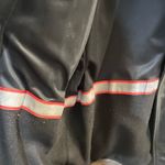 Andrew Marc Vintage 90s Black Cowhide Leather Trench Coat Jacket Photo 4