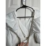 Mara Hoffman Mara Hofflam White Balloon Sleeve Cropped Top Womens Size 0 Blouse Photo 7
