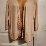 Zenana Outfitters New  Women's Cream Button-Down Sweater Sz 2x Photo 2