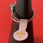 Bomb Party RBP6144 “I’m Doing Me” LC Emerald Genuine Quartz Rhodium Sz7 Ring NWT Photo 2