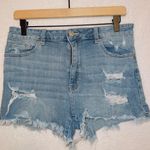 Just USA Light Wash Denim High Rise Distressed Cut Off Shorts Photo 0