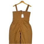 Good American ‎ NEW Jumpsuit Womens Medium Brown Lace Up Utility Twill Cargo Photo 5