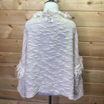 MISA Los Angeles  Cotton Linen Open Cardigan Fringe Shag Sweater Size Small Photo 5