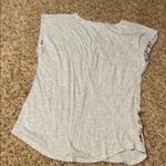 Lucky Brand Gray Embellished Cap Sleeve Tee Photo 2