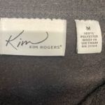 kim rogers  Fleece Vest Jacket full zip polyester black mock neck Size Medium Photo 3