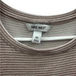 Nine West  Long Sleeve Side Ruched Drop Shoulder Lavender Striped Soft Top XS Photo 10