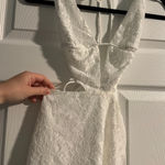 Peppermayo  White Lace Tie Cut Out Dress Photo 0