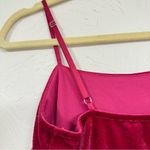 Lulus  Hot Pink Velvet Skater Mini Dress Womens XS Sleeveless Strappy Prom Formal Photo 3