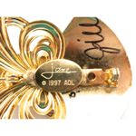 Handcrafted Artisan Jane Signed 1997 Aol Angel Pearl Head & Heart Gold Photo 1