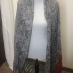 Grey, red and black bohemian print light weight scarf Photo 1
