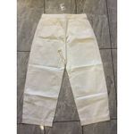 J.Crew NWOT Ivory Barrel Leg Pants in Cotton Blend 29 Photo 3