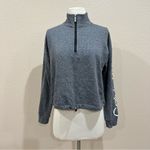 Calvin Klein Half Zip Oversized Athletic Crop Pullover Sz Small Photo 5
