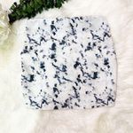 ZARA  Medium White, Gray Marble Print Bodycon Mini Skirt Photo 0