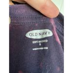 Old Navy  Womens Tee Size S Soft Washed Purple‎ Tie Dye Wave Pocket Shirt Photo 4