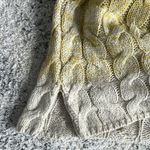 Anthropologie  Sparrow Ombre Cable Knit Crewneck Sweater Size Small Yellow Green Photo 11