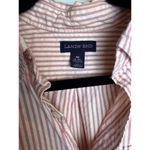 Lands' End Unisex Medium Striped Button Shirt 15 - 15.5 Neck Pin-Stripe Nautical Photo 2