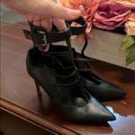 Marciano  Leather Elegant Black Strappy Women's Shoes Photo 3