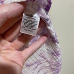 Sundance  Sz XS Chantilly Blooms Button Down Top Blouse White Purple Floral Bird Photo 7