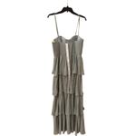 Dessy Collection Elia 3160 Sage Chiffon Ruffle Maxi Dress size 10 (new) Green Photo 3