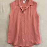 Joie Button Up Collared Tank Photo 0