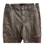 White House | Black Market  High Rise Skinny Faux Leather Pants Size 6S Black Photo 1