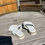 Marc Fisher  Jaimee White Leather Espadrille‎ Slide Sandals size  6 Photo 5