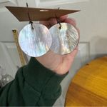 Tortoise shell color dangle pierced earrings Brown Photo 1