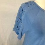 Cable & Gauge blue cross sleeve knit dress size medium Photo 1
