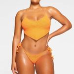 SKIMS Crochet Swim Handkerchief Top Orange Size Small Photo 7