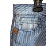 Bermuda Lola Jeans Pin Stripe Blue & White Amy LS Mid Rise Shorts Photo 1