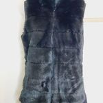 Guess  Faux Fur Black Vest High Neck Full Zip Medium Photo 0