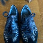 Coach Women's  "Kinsley" Lace Up Black & Silver Lace Up Shoes 7.5 Med Photo 1