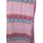 prAna Women's Pink Red Patterned Scarf Wrap Bohemian Style Photo 0