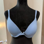Victoria's Secret Body by Periwinkle Light Blue Lined Plunge T-Shirt Bra 36C Photo 0