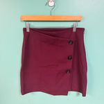 VERO MODA Burgundy Wrap Mini Skirt Photo 1
