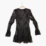 Lulus  Darling Era Black Lace Appliqué Ruffled Mini Dress Evening Gothic Small
L Photo 5