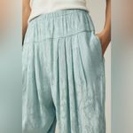 Anthropologie By Pleated Harem Trousers size large embroidered blue bohemian Photo 4