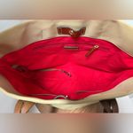 Dooney & Bourke Khaki Italian Nylon Shopper Tote Braided Leather Double Handles Photo 8