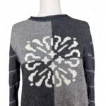 Christopher & Banks Silk Blend Cozy Unique  Black Grey and White Sweater Size S Photo 1