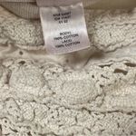 Victoria's Secret  Vintage Small Cream Pink Crochet Crop Top Tank Boho Cottage Photo 5