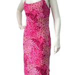 My Michelle Vintage Y2k 90s Floral Pink Slip On Dress  Sz 5/6 Beaded Strap Barbie Photo 2