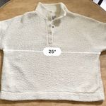 Aerie Women’s Size XL Oversized Cream Sherpa Snap Front Pullover Photo 10