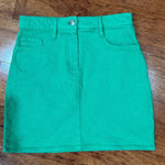 Wilfred Aritizia  Free Kelly Green Denim Skirt NWOT 0 Photo 0
