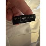 Naked Wardrobe Ruched Bodycon Off Shoulder White Dress Size Small Shawl Photo 1