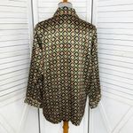 Victoria's Secret Victoria’s Secret Vintage Diamond Print Satin Sleep Pajama‎ Shirt Medium Photo 3
