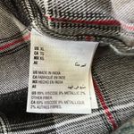 Style & Co Boyfriend Black Gray Red Plaid Sparkle Plaid Button Down Shirt XL Photo 3