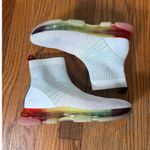 Michael Kors  Kendra Sock Sneakers Rainbow Sole Ankle Bootie White Size 6.5 Photo 2