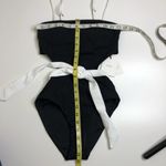 ONIA Rumi One Piece Black Rib White Belt XS Photo 4
