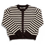 ZARA  women’s brown and beige striped cardigan Size large Photo 0