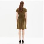 Madewell Olive Green 100% Silk Moonset Dress Style #B1408 Size 6 Photo 14